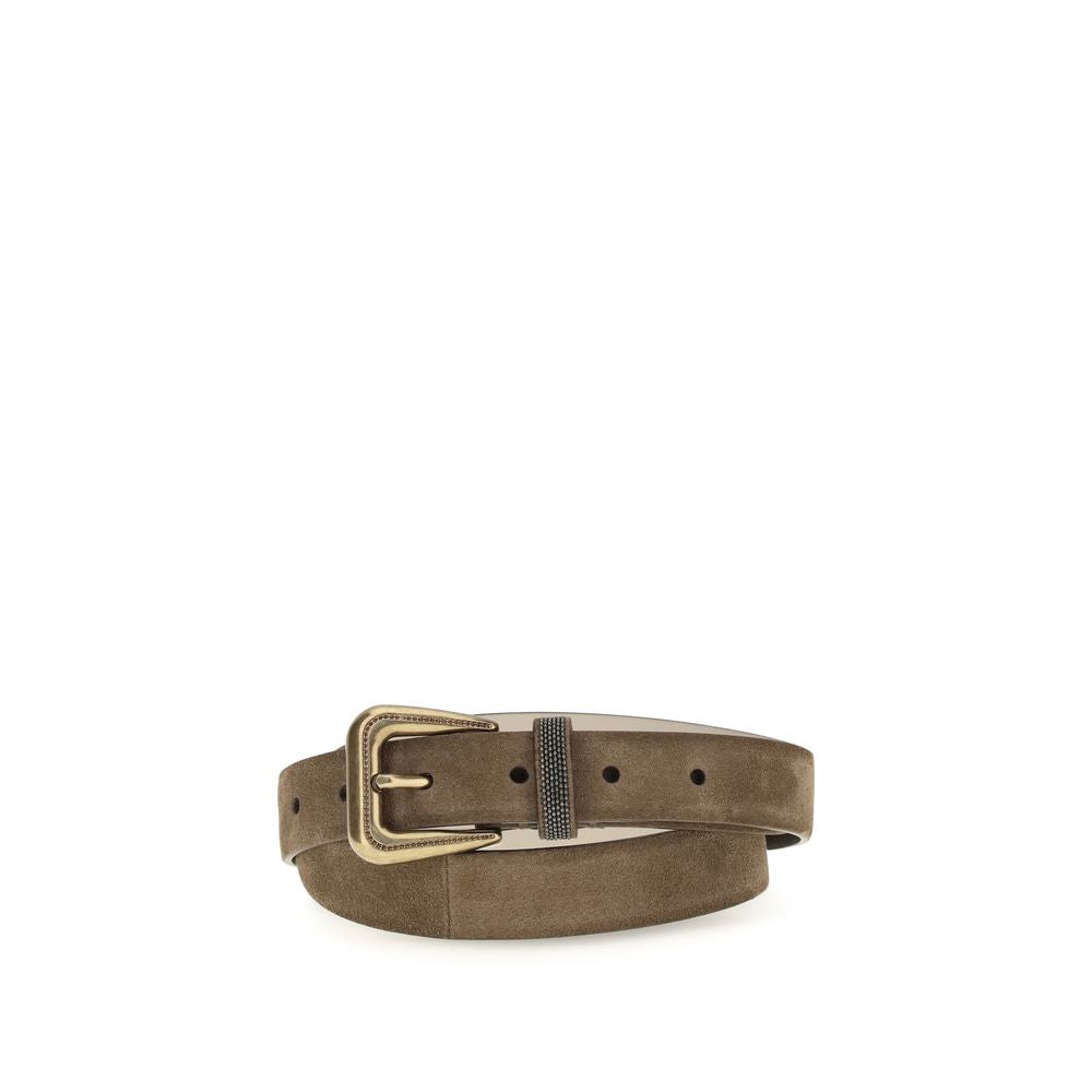 Brown Suede Leather Belt