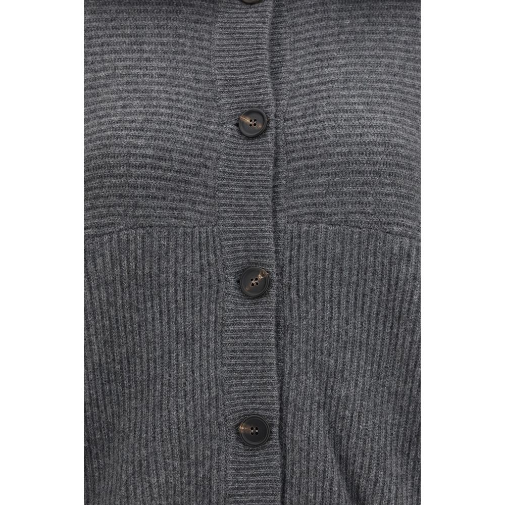 Gray Cashmere Cardigan