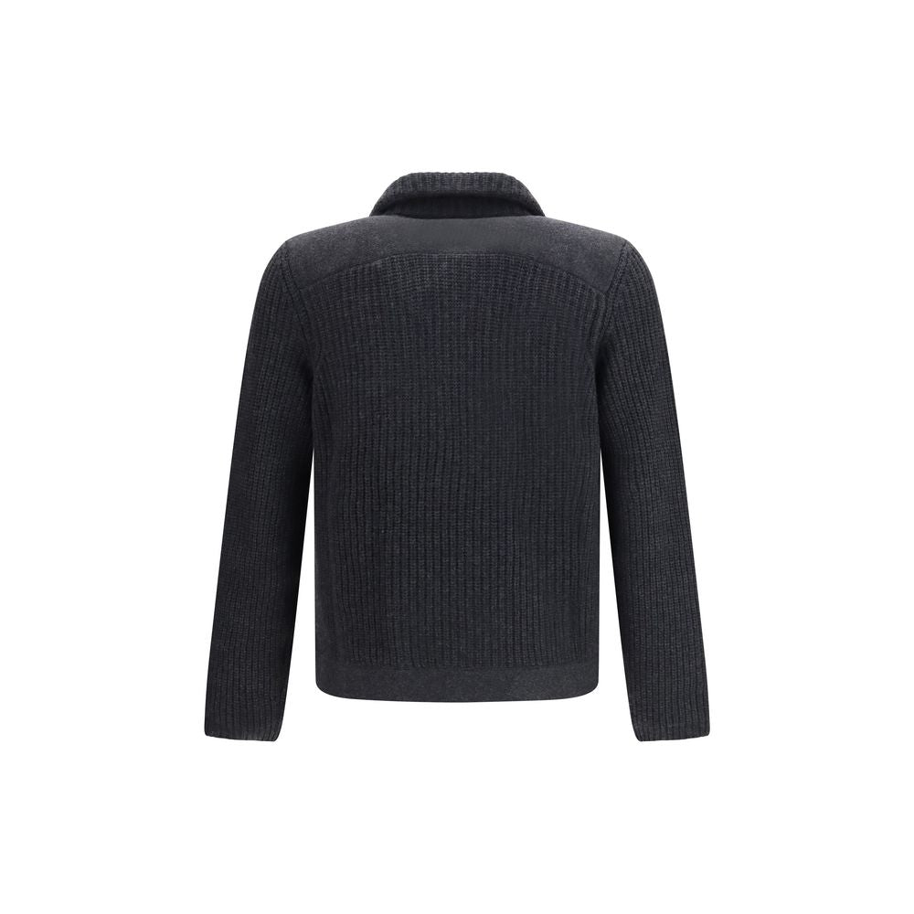 Gray Cashmere Cardigan