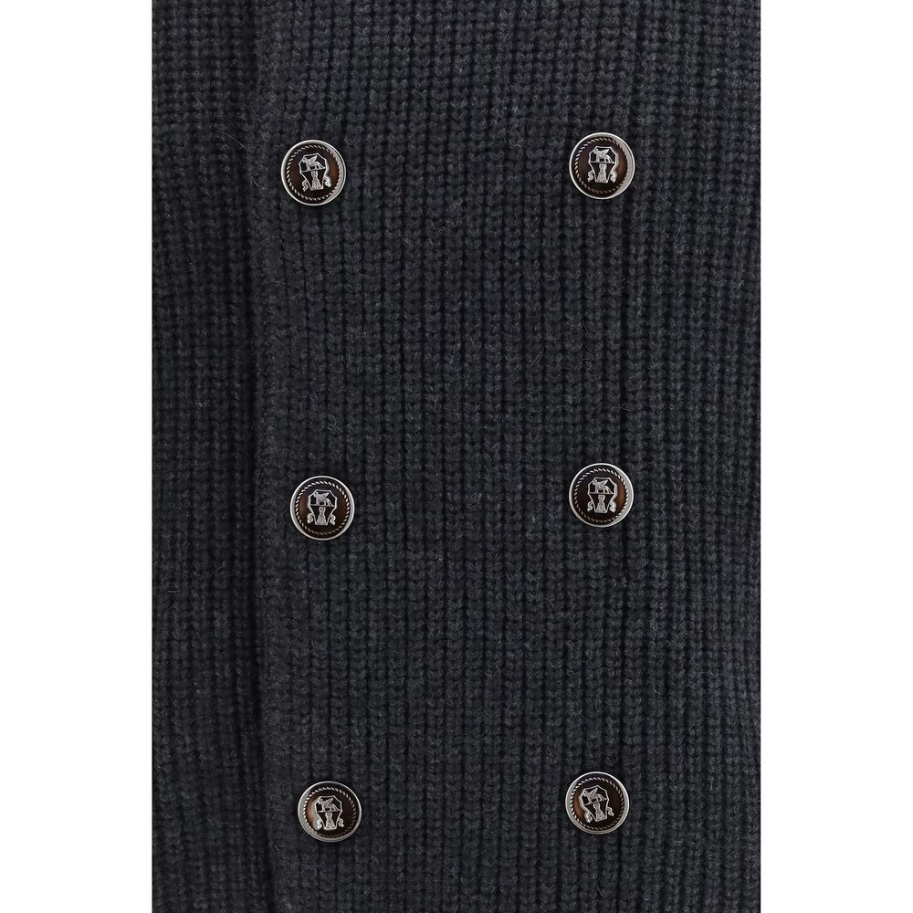 Gray Cashmere Cardigan
