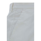 White Cotton Casual Pants