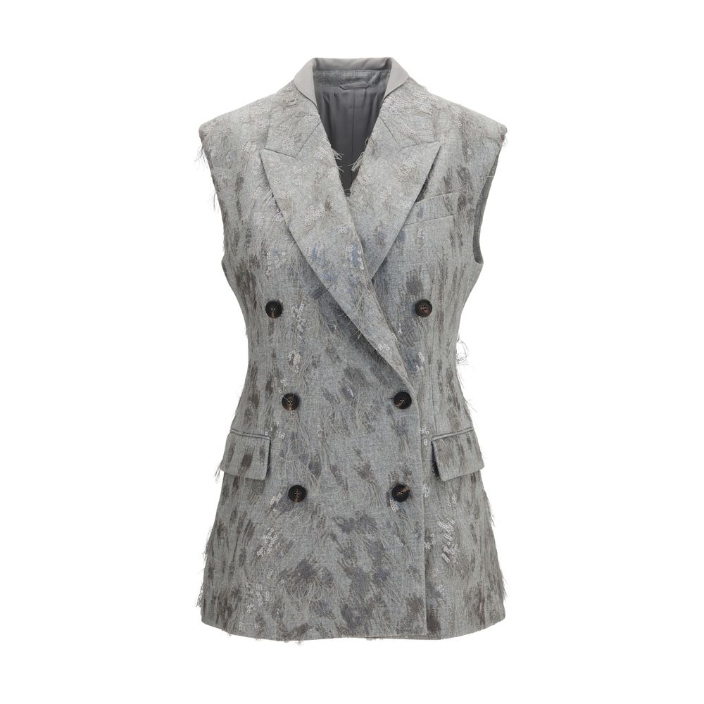 Gray Wool Oves Aries Sleeveless Jacket