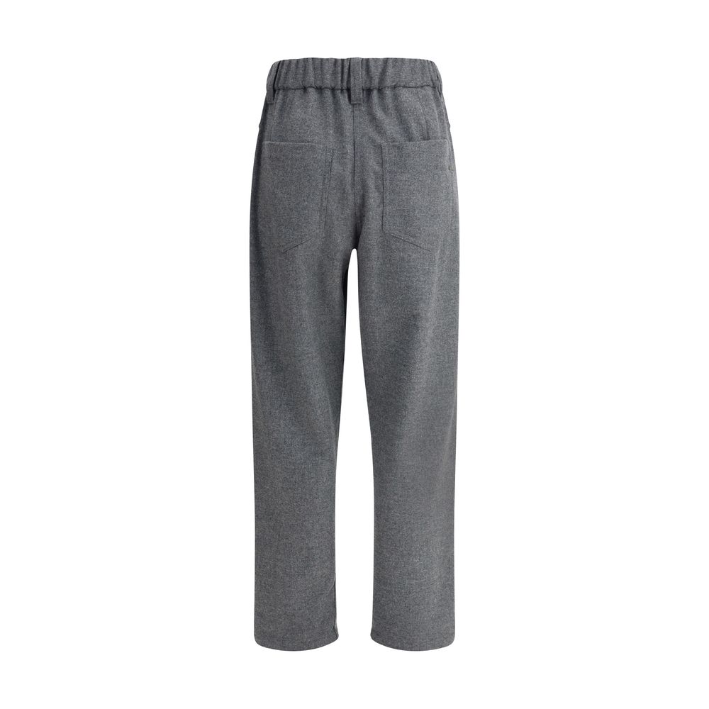 Gray Wool Casual Pants