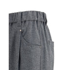 Gray Wool Casual Pants