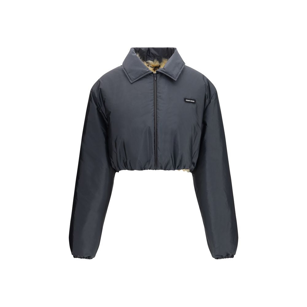 Gray Recycled Polyamide Shell Jacket