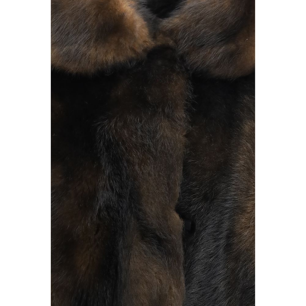 Brown Lambskin Full-Length Jacket