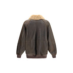 Brown Lambskin Bomber