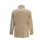 Beige Lambskin Full-Length Jacket