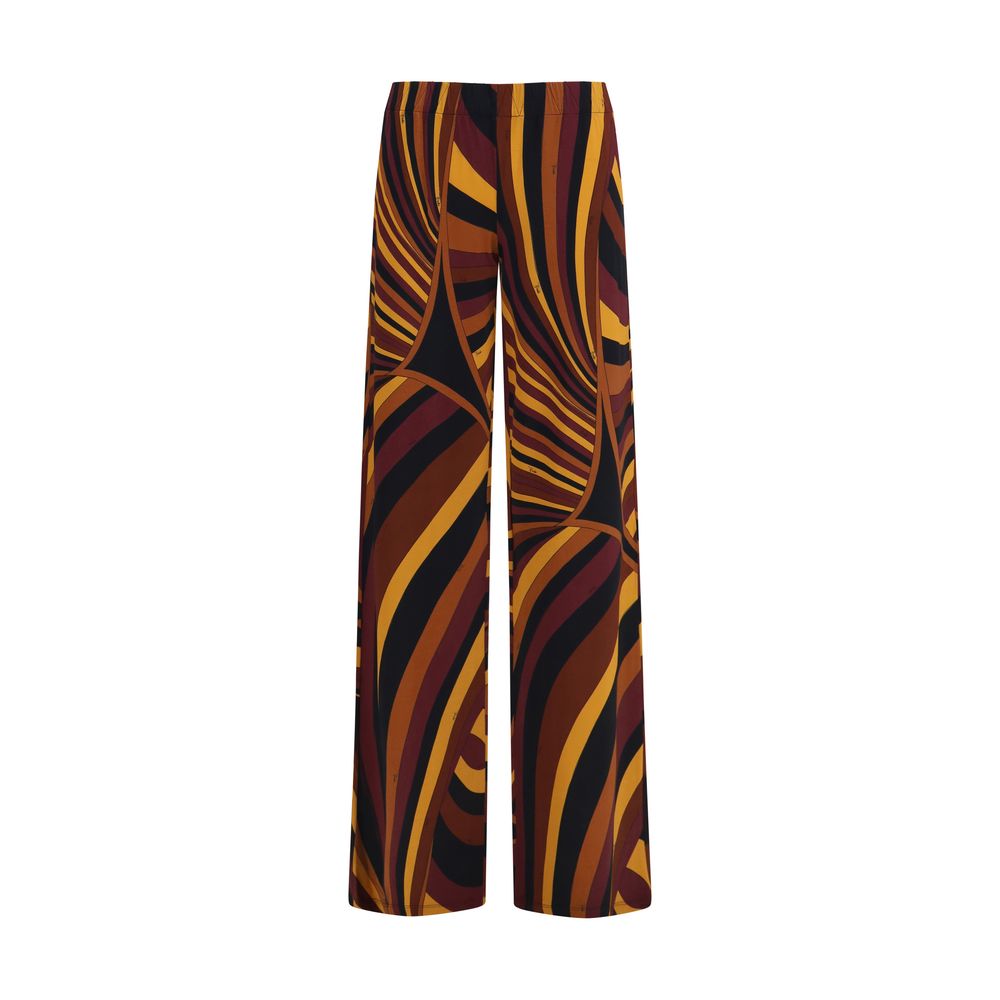 Multicolor Viscose Casual Pants