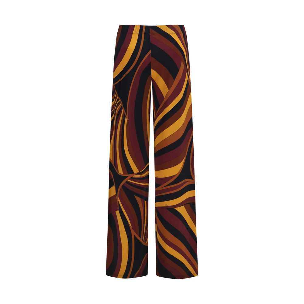 Multicolor Viscose Casual Pants