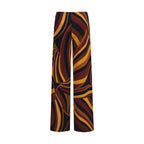 Multicolor Viscose Casual Pants