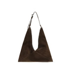 Brown Suede Leather Shoulder Bag