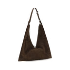 Brown Suede Leather Shoulder Bag