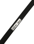 Black Leather Double Wrap Metal Buckle Belt