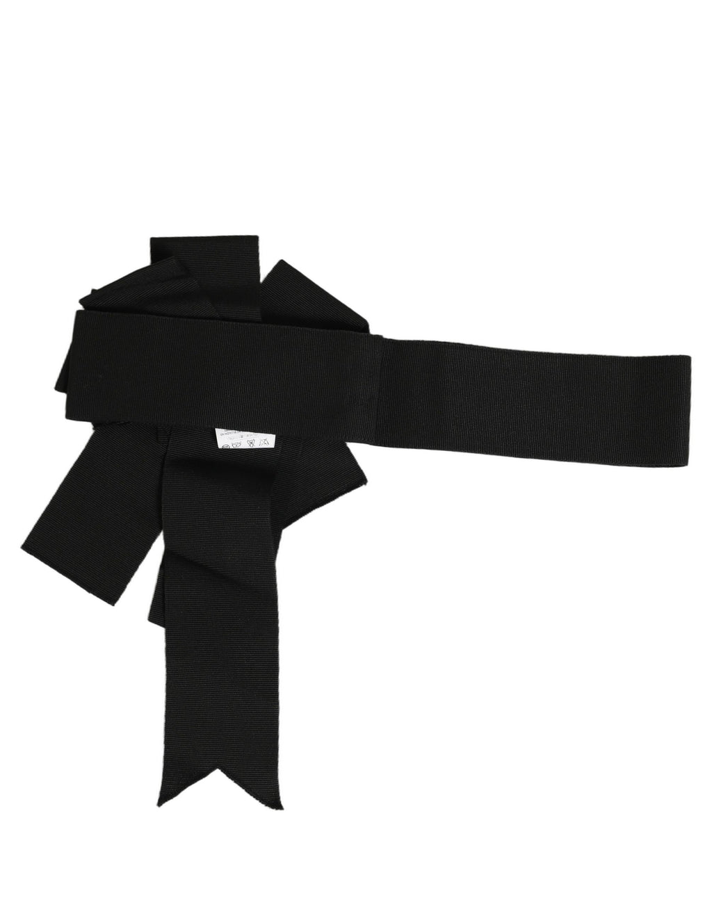 Black Cotton Wrap Around Tie Cintura Belt