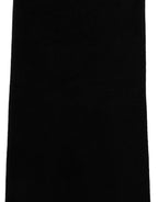 Black Cashmere Knitted Ribbed Shawl Scarf
