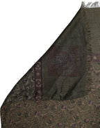 Olive Green Modal Floral Shawl Stole Scarf