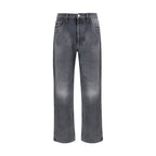 Black Cotton Relaxed Fit Jeans