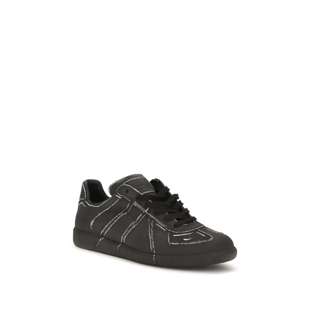 Black Calf Leather Bos Taurus Low Top Sneakers