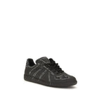 Black Calf Leather Bos Taurus Low Top Sneakers