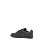 Black Calf Leather Bos Taurus Low Top Sneakers