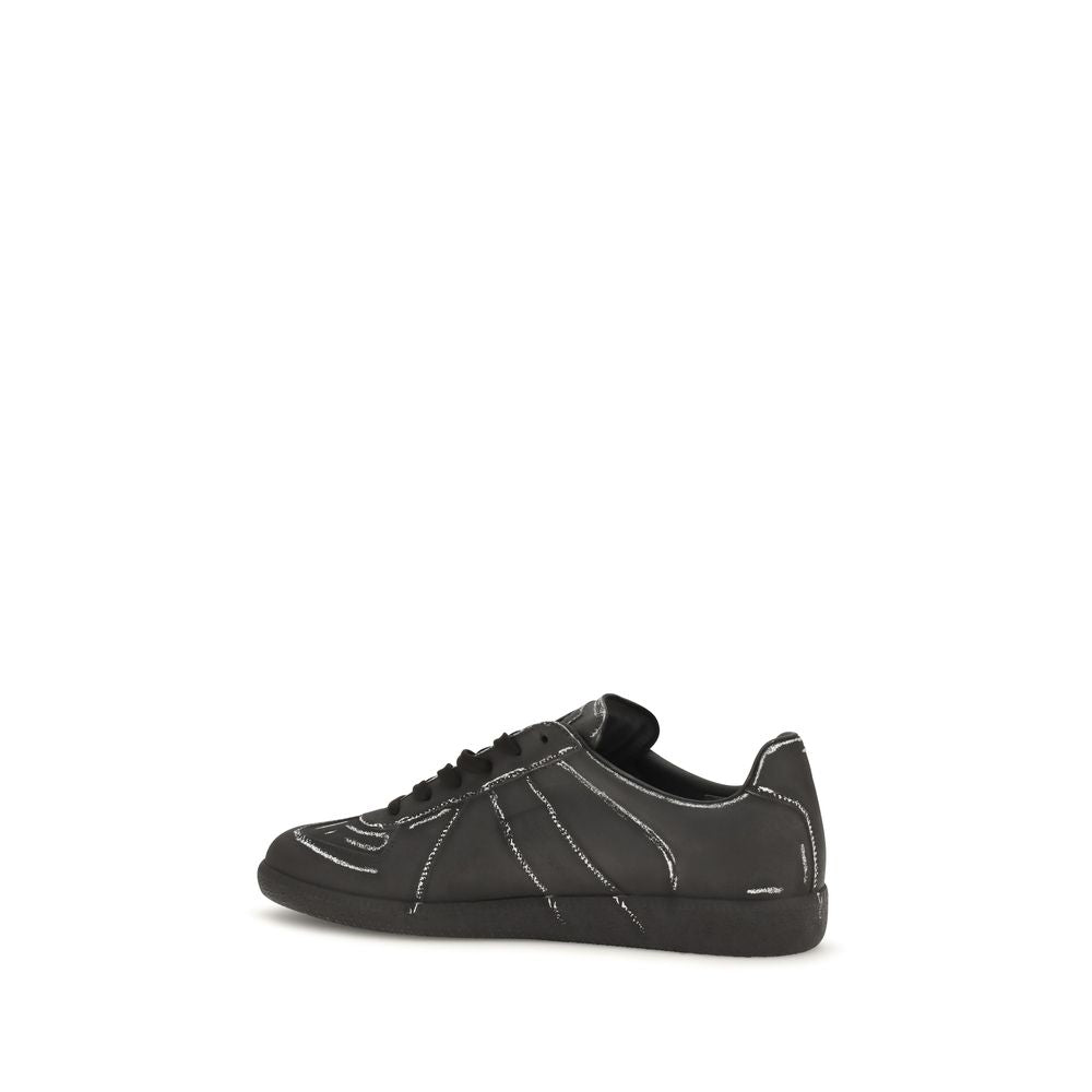 Black Calf Leather Bos Taurus Low Top Sneakers