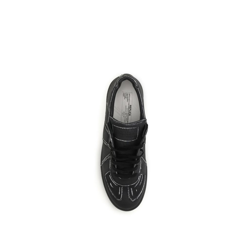 Black Calf Leather Bos Taurus Low Top Sneakers