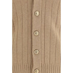 Beige Cashmere Cardigan