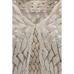 Beige Silk Cardigan