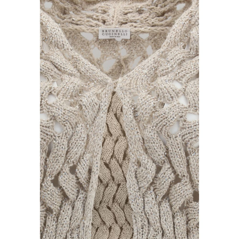 Beige Silk Cardigan