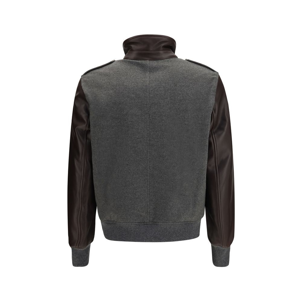 Gray Cashmere Bomber