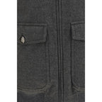Gray Cashmere Bomber