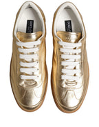 Gold Saint Tropez Low Top Sneakers Shoes