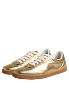 Gold Saint Tropez Low Top Sneakers Shoes
