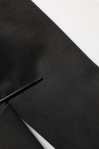 Black Embroidered Single Breasted Men Jacket