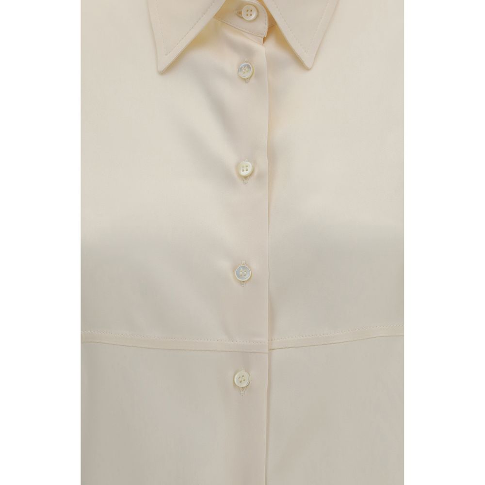 Beige Silk Shirt