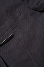 Dark Gray Cotton Men Single Breasted Jacket