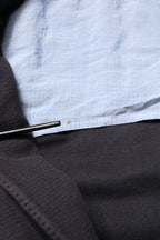 Dark Gray Cotton Men Single Breasted Jacket