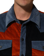 Multicolor Cotton Corduroy ButtonUp Jacket