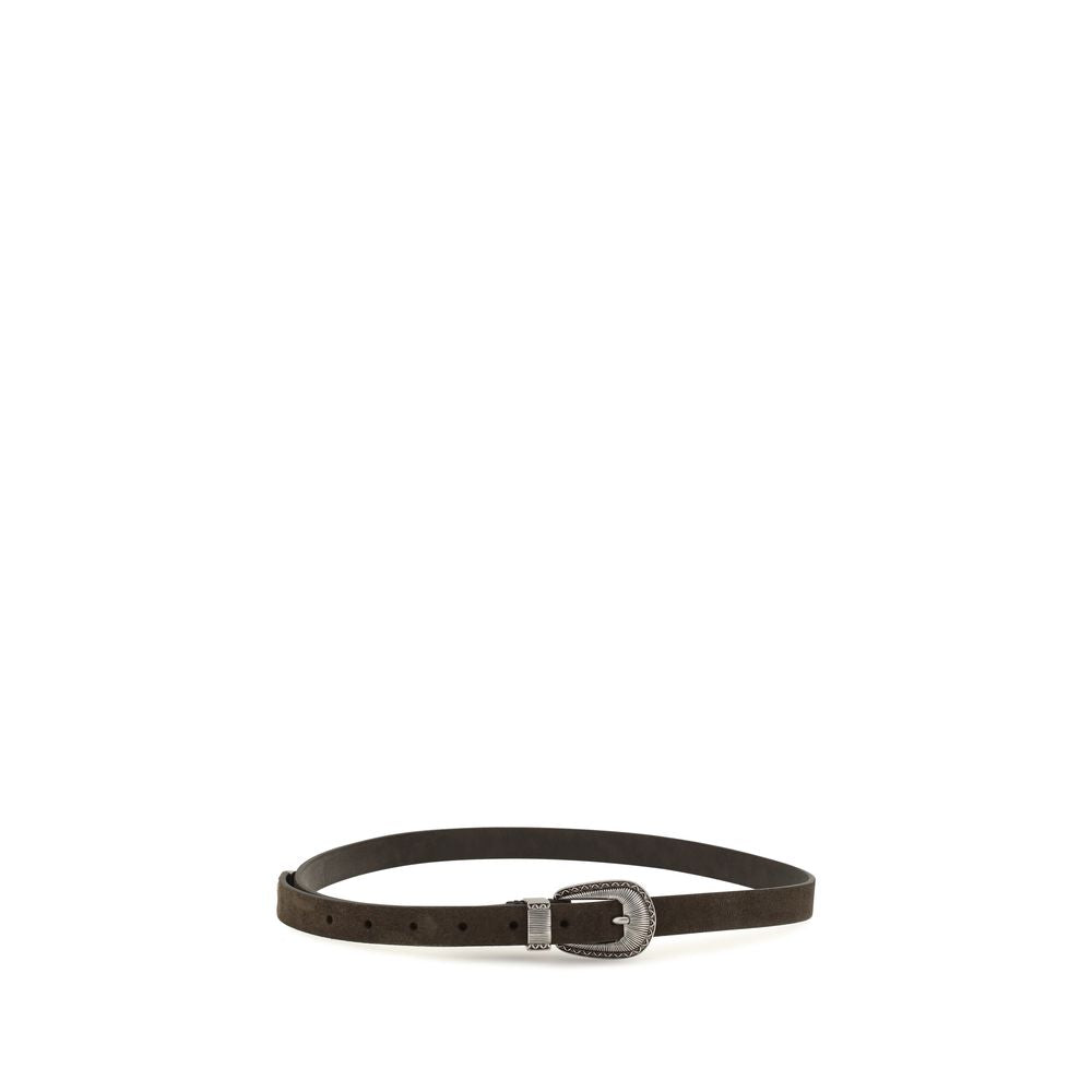 Brown Suede Leather Belt