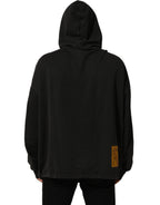 Black Cotton DG Shield Hooded Sweatshirt Sweater