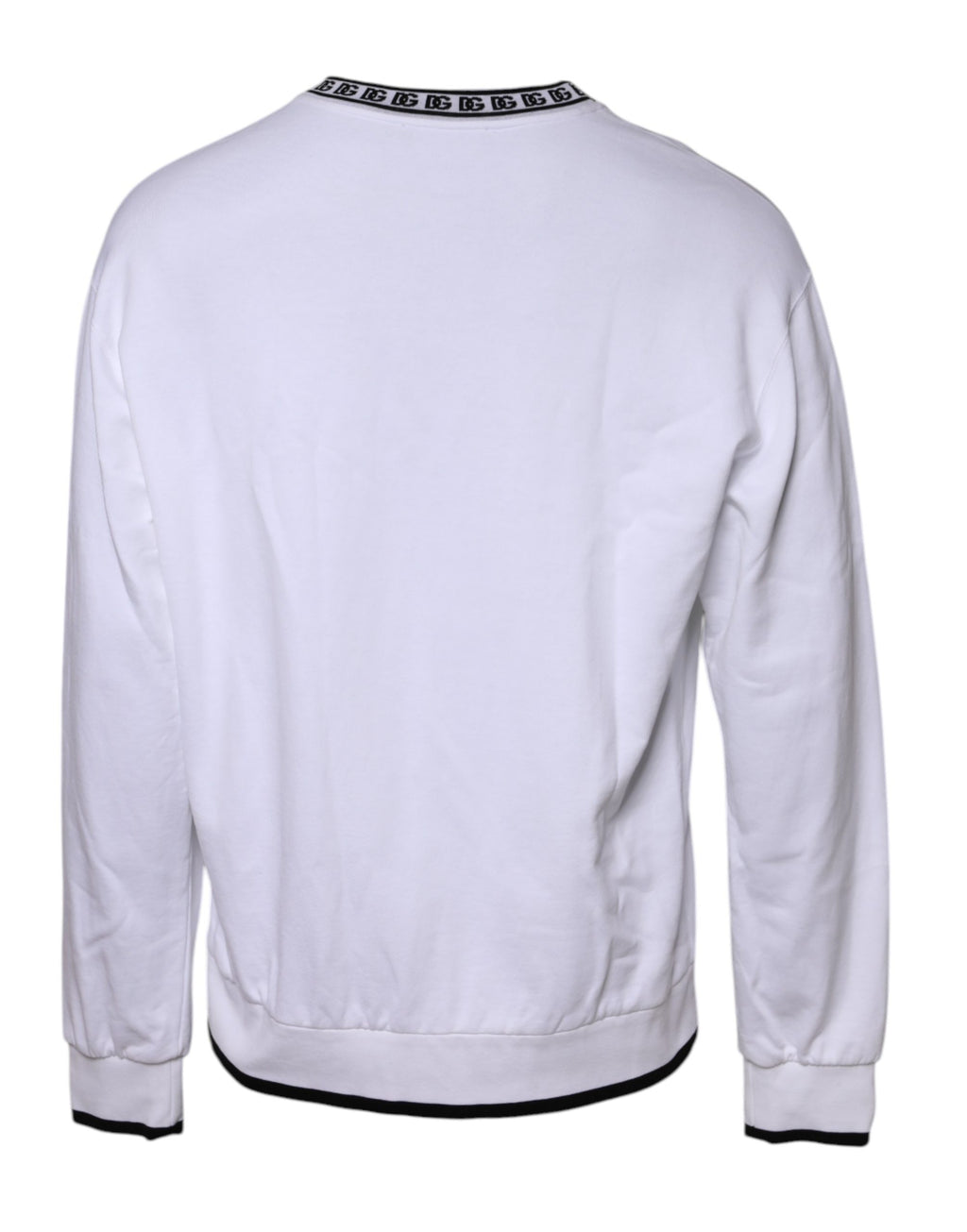 White Cotton DG Crew Neck Sweatshirt Sweater