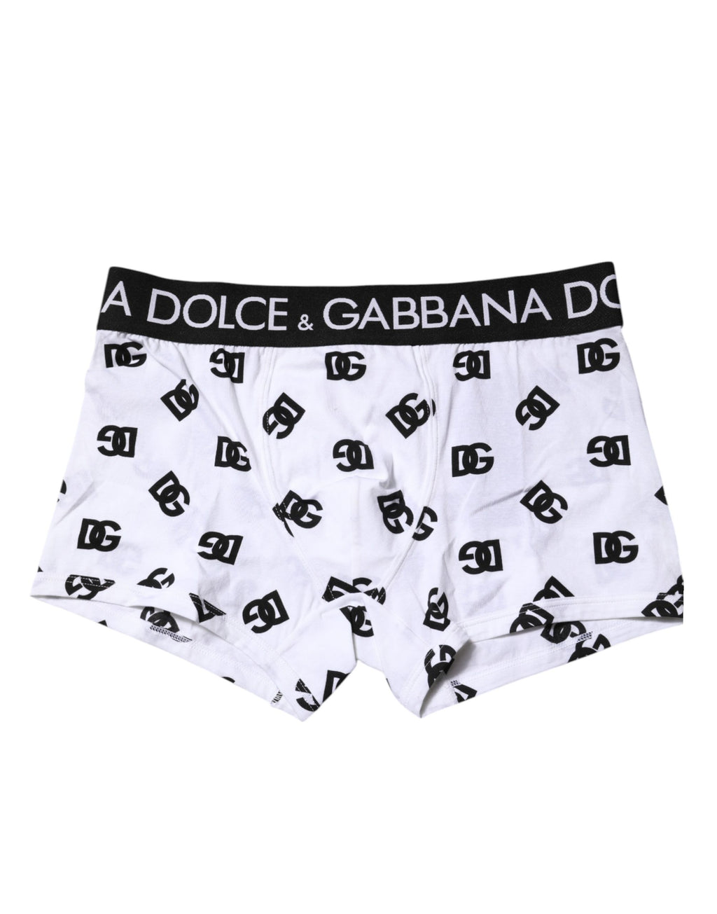White DG Logo Print Regular Boxer Underwear