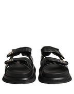 Black DG Logo Sandals Flats Slippers Shoes