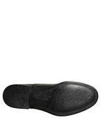 Black Calfskin Leather Derby Men Dress Shoes