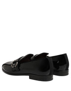 Black Patent Leather Men Loafers Shoes