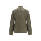 Bicolor Cotton Full-Length Jacket