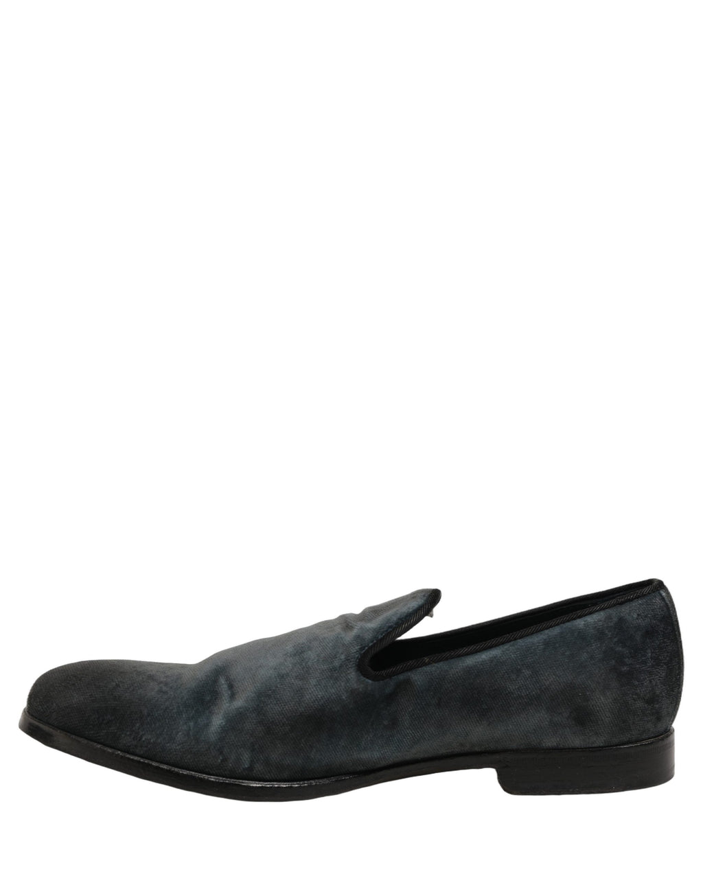 Blue Suede Slip On Men Slippers Loafers Shoes