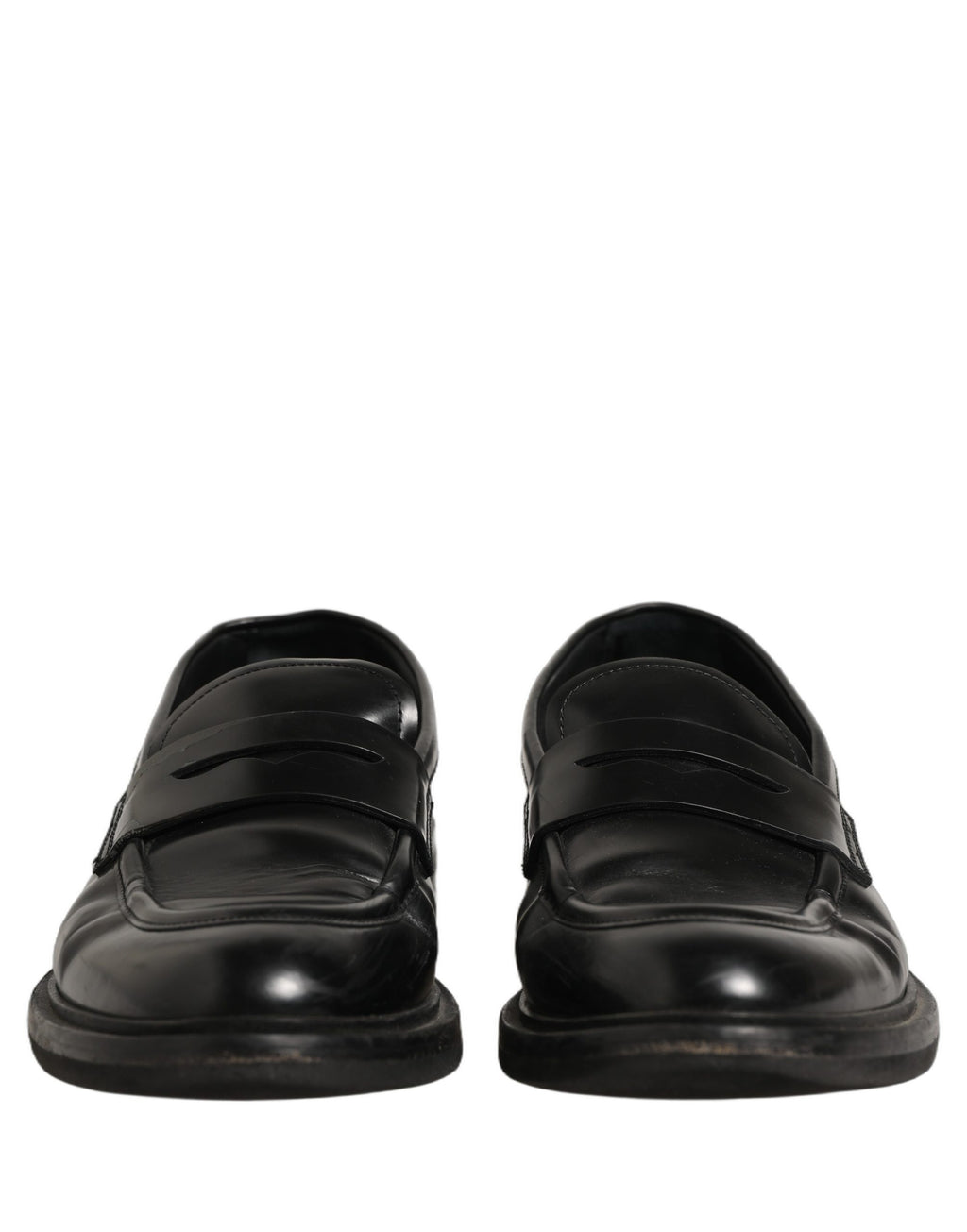 Black Brushed Calf Leather Loafers Shoes