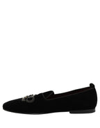 Black Crown Embellished Men Loafers Shoes